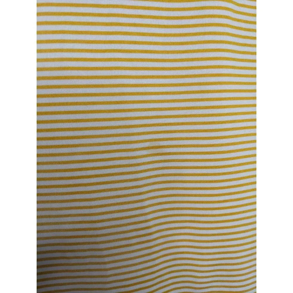 Nike Dri Fit Mens XL Yellow White Navy Blue Stripe West Virginia Golf Polo Shirt